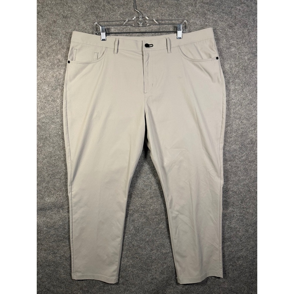 Public Rec Mens 42x30 Stone Khaki Tapered Performance Stretch Pants